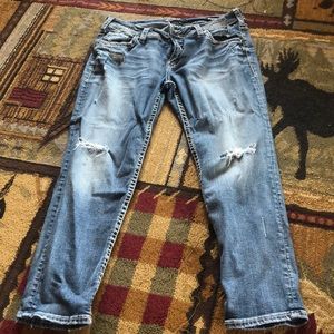 Great condition silver boyfriend jeans